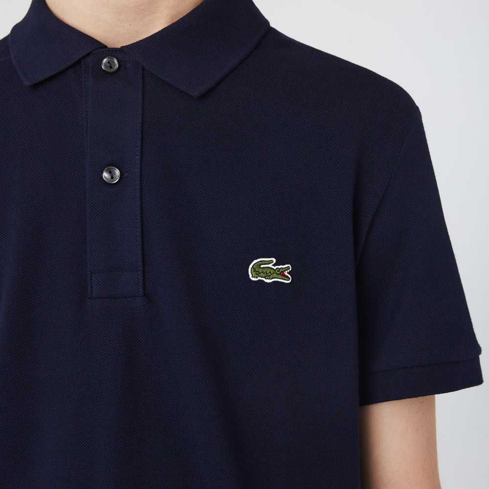 LACOSTE | slim fit polo in navy blue, size medium